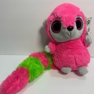 Pink and Green Plush Lemur
